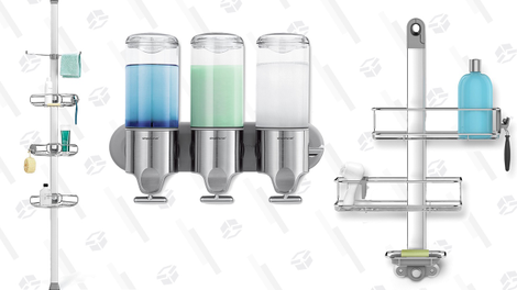 simplehuamn Adjustable Shower Caddy | $24 | Amazonsimplehuman Wall Mount Triple Soap Pump | $42 | Amazon